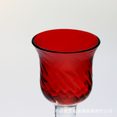 【品牌批发圣诞树系列玻璃l蜡杯 红色高脚蜡台 厂家定做定制】价格,厂家,图片,烛台、蜡烛器皿,祁县美芝丽玻璃有限责任公司-